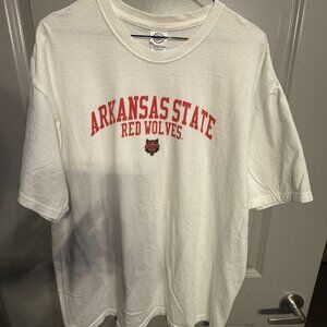 Delta T-Shirt Unisex White Arkansas StataDee Red Wolves NCAA Activewear Football